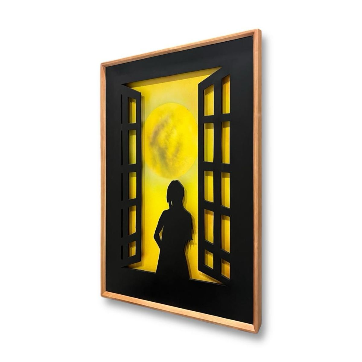 GENERICO - Cuadro Retroiluminado modelo Mujer en la Ventana A