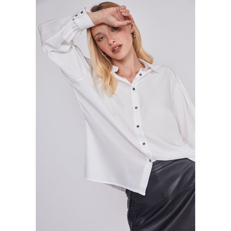 SIOUX - Blusa Mujer Botones Blanco Sioux