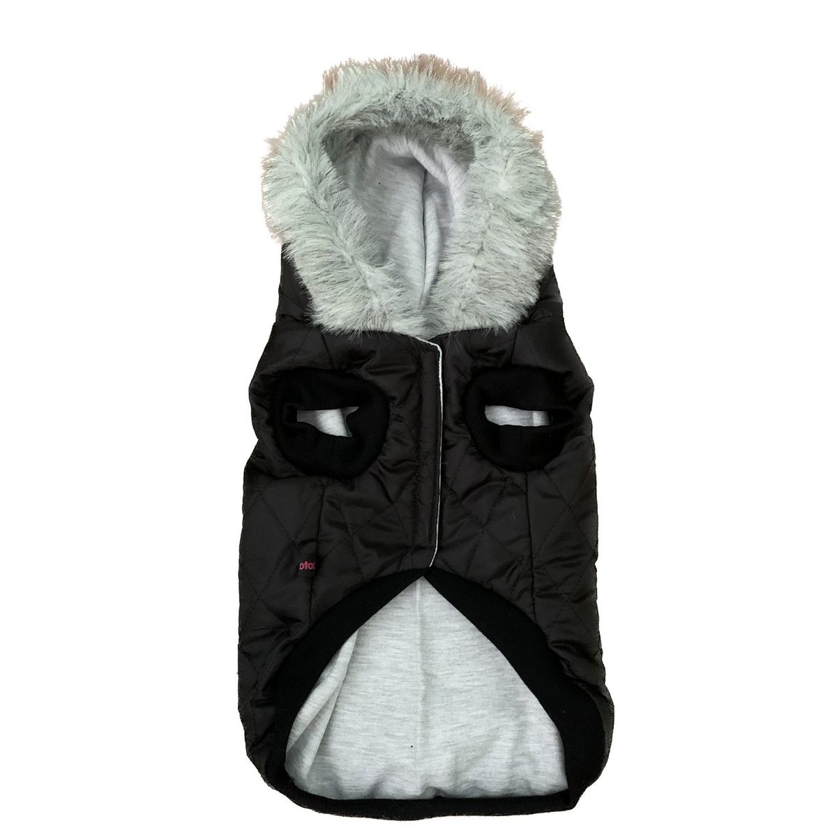 MASCOTACHIC - Chaqueta Gorro Piel Negra talla L