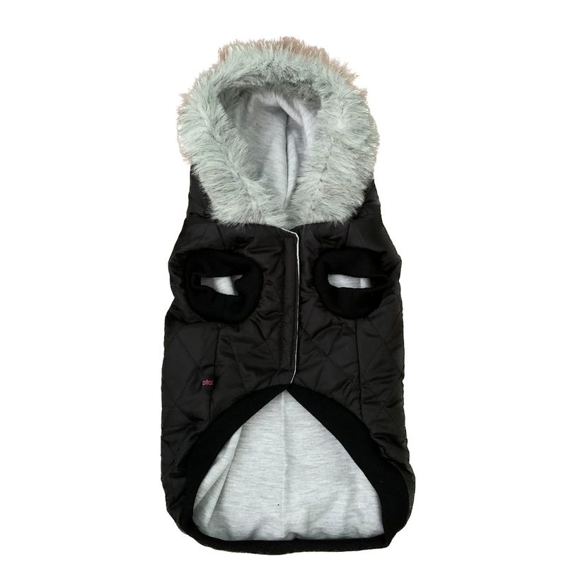MASCOTACHIC - Chaqueta Gorro Piel Negra talla L