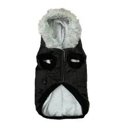 MASCOTACHIC - Chaqueta Gorro Piel Negra talla L
