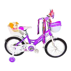 GENERICO - Bicicleta Aro 16 Infantil Con Peluchero Lila Fnsx
