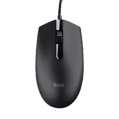 TRUST - Mouse Óptico Con Cable USB Ambidiestro Basi Negro