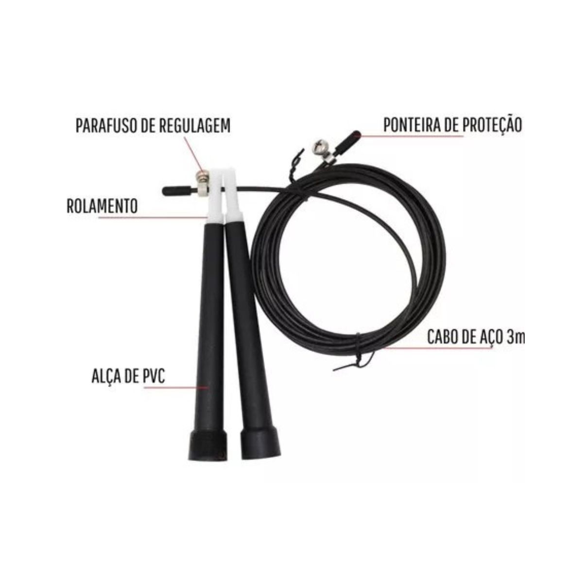 GENERICO - Cuerda De Saltar Velocidad Cardio Crossfit Ajustable