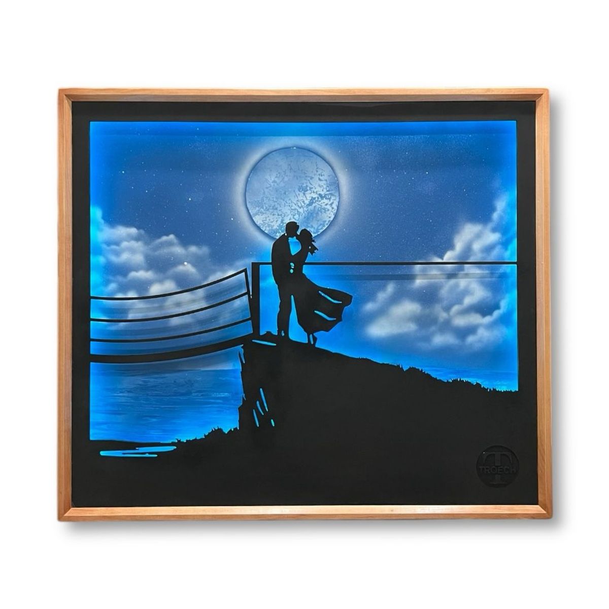 GENERICO - Cuadro Retroiluminado modelo Pareja Besándose