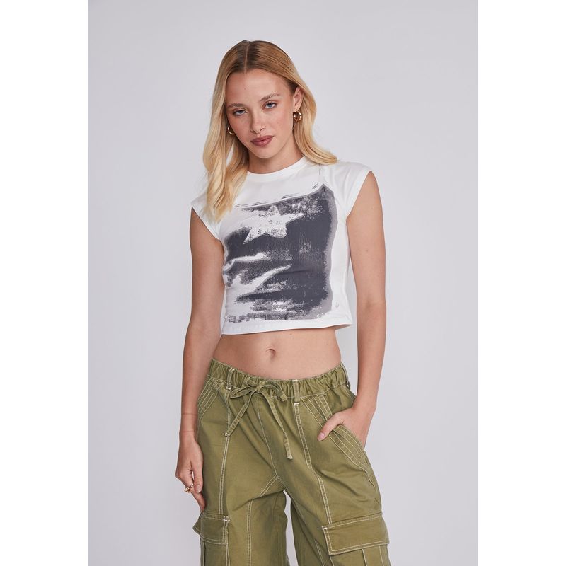 SIOUX - Polera Mujer Star Crudo Sioux