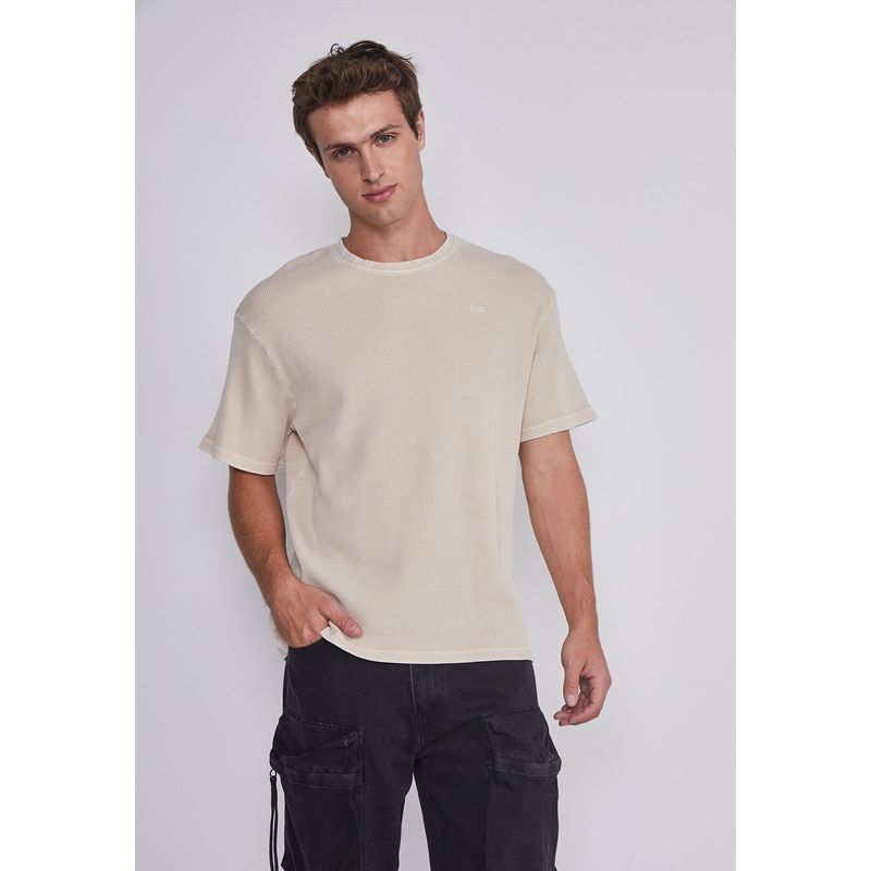 SIOUX - Polera Hombre Waffle Basica Arena Sioux