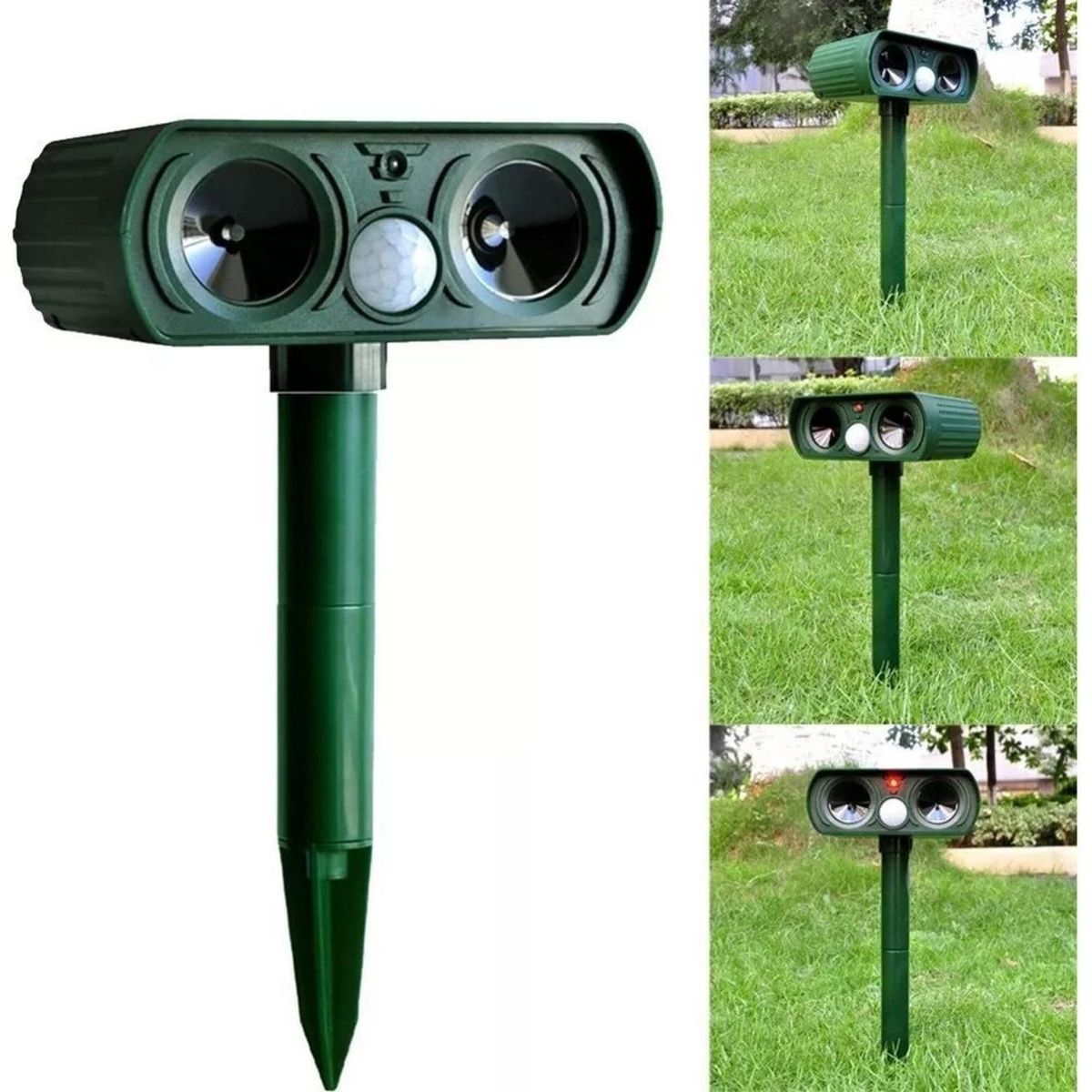 Repelente Mascotas Plagas Jardín Ultrasónico Solar Verde, marca IMPORTCLICK - Foto 2