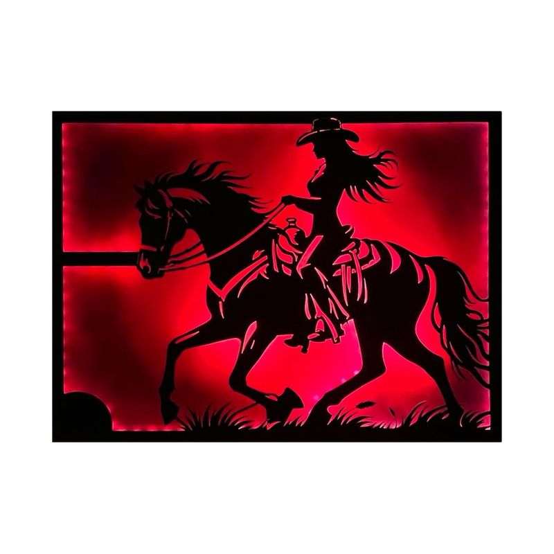 GENERICO - Cuadro Retroiluminado modelo Mujer a Caballo