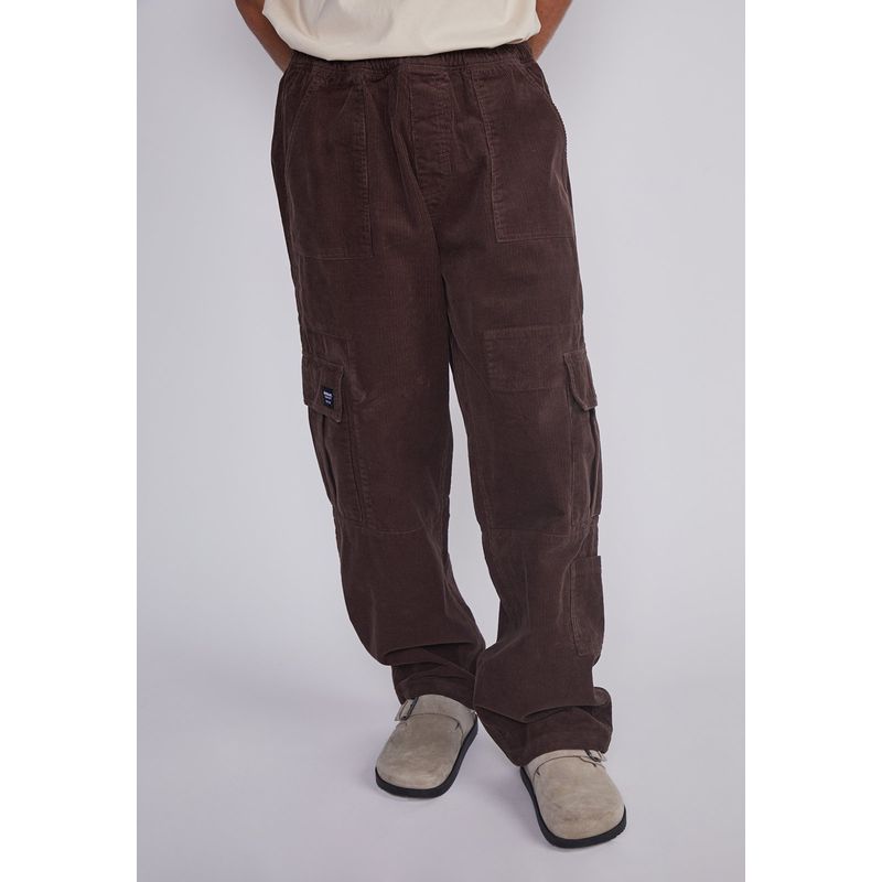 SIOUX - Pantalon Hombre Cargo Cotele Cafe Sioux