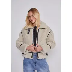 SIOUX - Chaqueta Mujer Efecto Piel Crudo