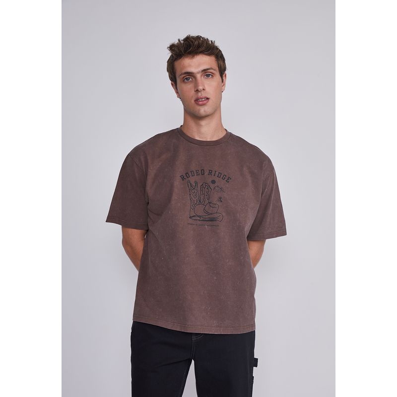 SIOUX - Polera Hombre Vaquera Cafe Sioux