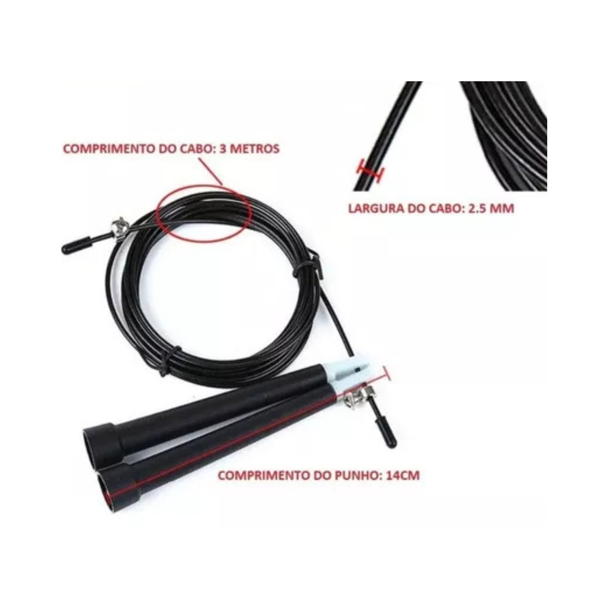 GENERICO - Cuerda De Saltar Velocidad Cardio Crossfit Ajustable