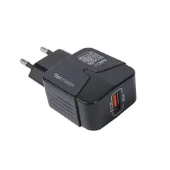 TECMASTER - Cargador De Pared USB-A QC30 3A Negro