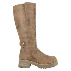 ALQUIMIA - Bota Larga Mujer Café Linne