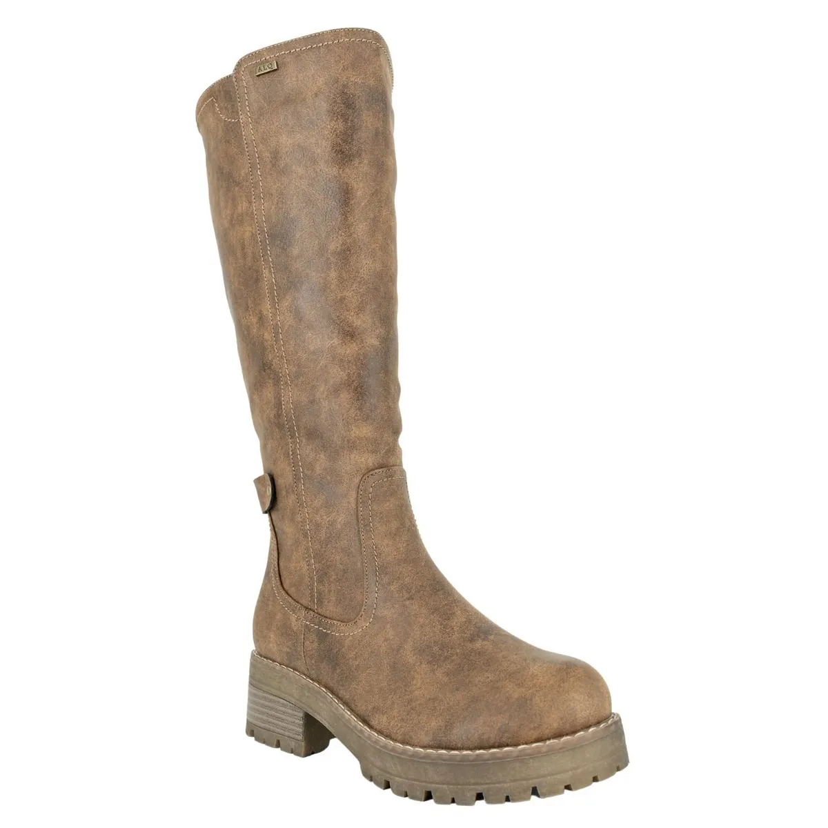 ALQUIMIA - Bota Larga Mujer Café Linne Alquimia