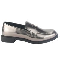 Mocasin Mujer Plateado Casual Mocca-2