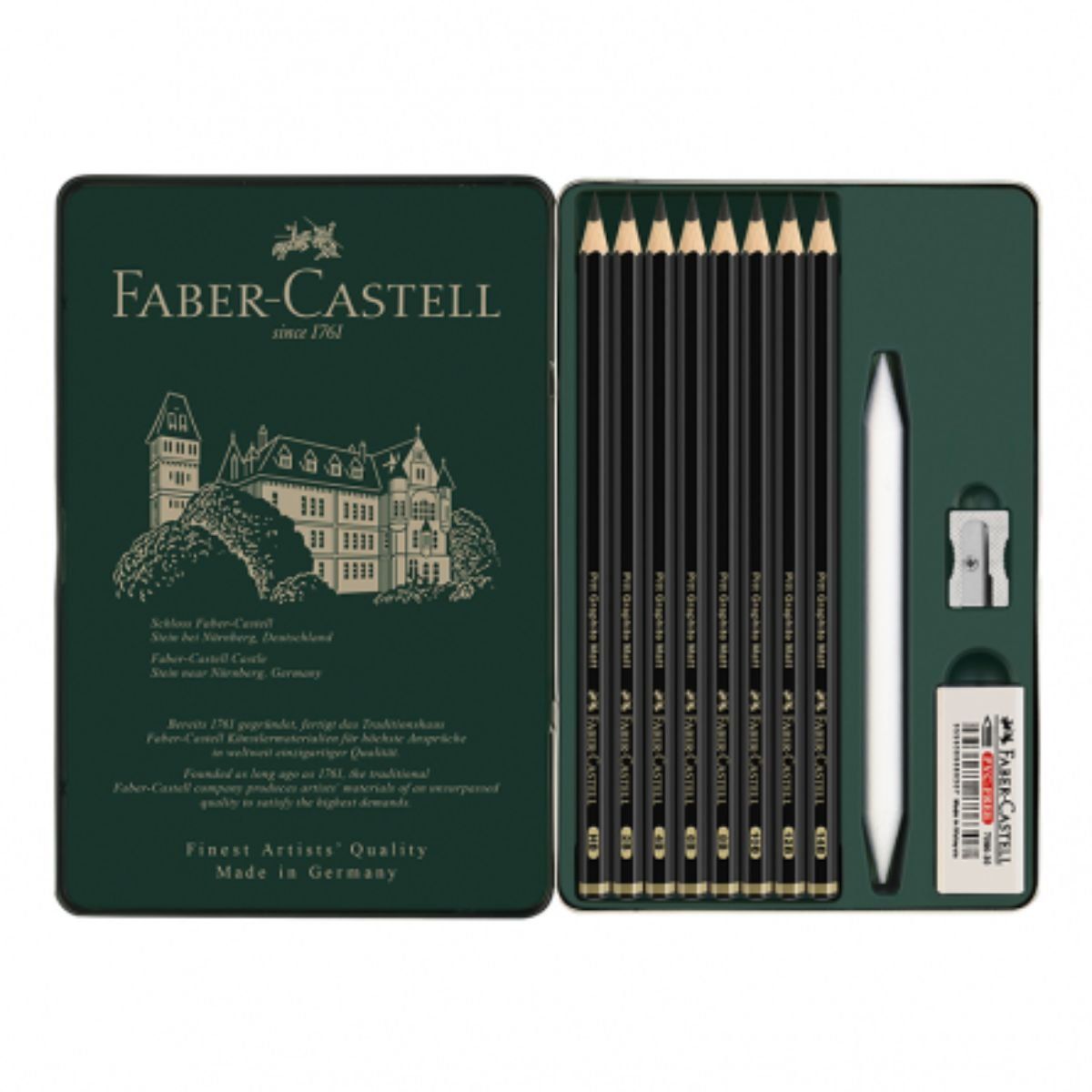 FABER-CASTELL - Set 11 Lápices Grafito Pitt Mate Faber Castell