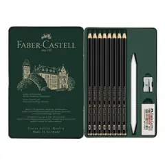 FABER-CASTELL - Set 11 Lápices Grafito Pitt Mate Faber Castell