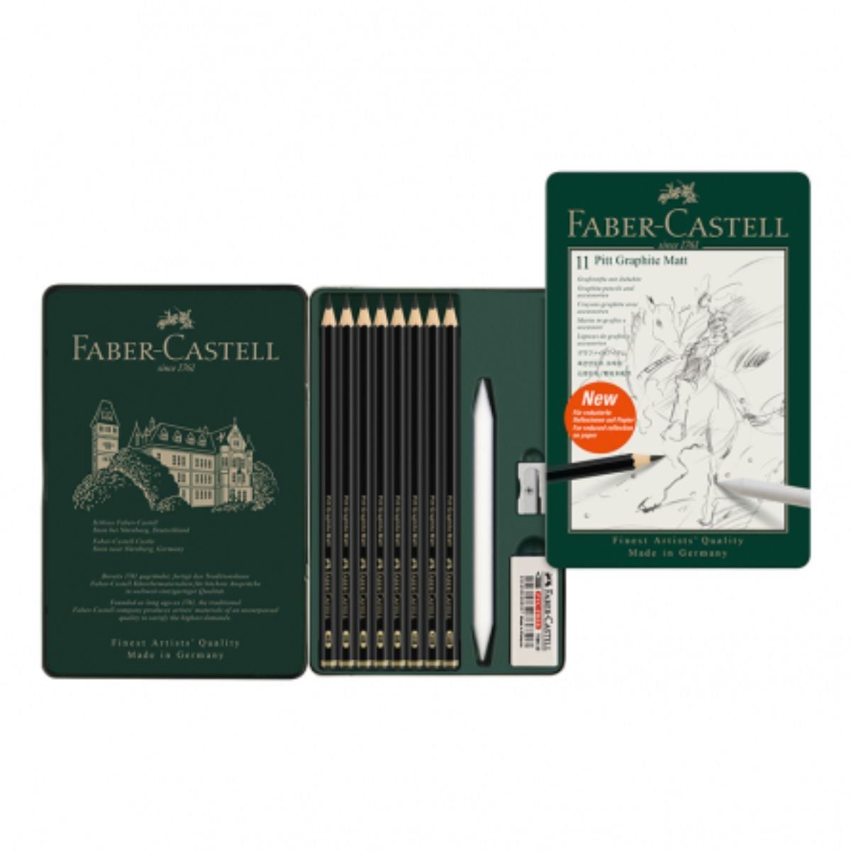 FABER-CASTELL - Set 11 Lápices Grafito Pitt Mate Faber Castell