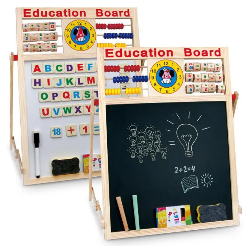GENERICO - Pizarra Magnetica Doble Para Niños Educativa Plumontiza