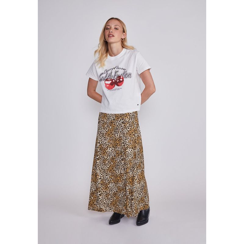 SIOUX - Faldas Mujer Leopardo Beige Sioux