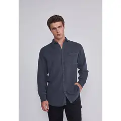 SIOUX - Camisa Hombre Lavada Azul