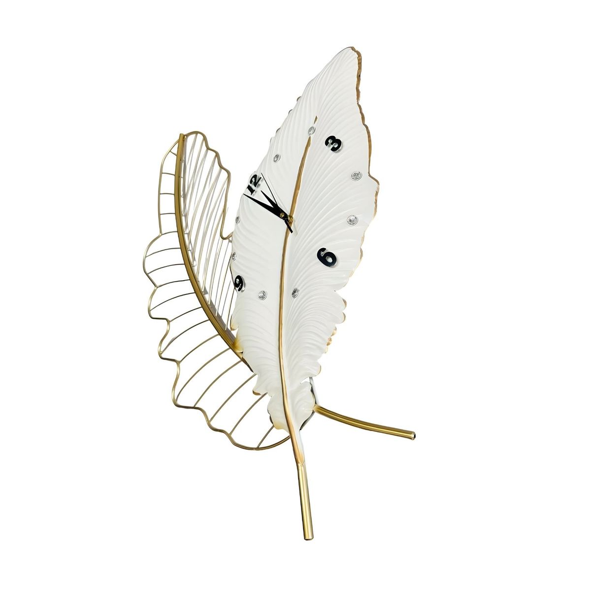 GENERICO - Reloj Metalico Diseño Hoja de 78cm x 55cm