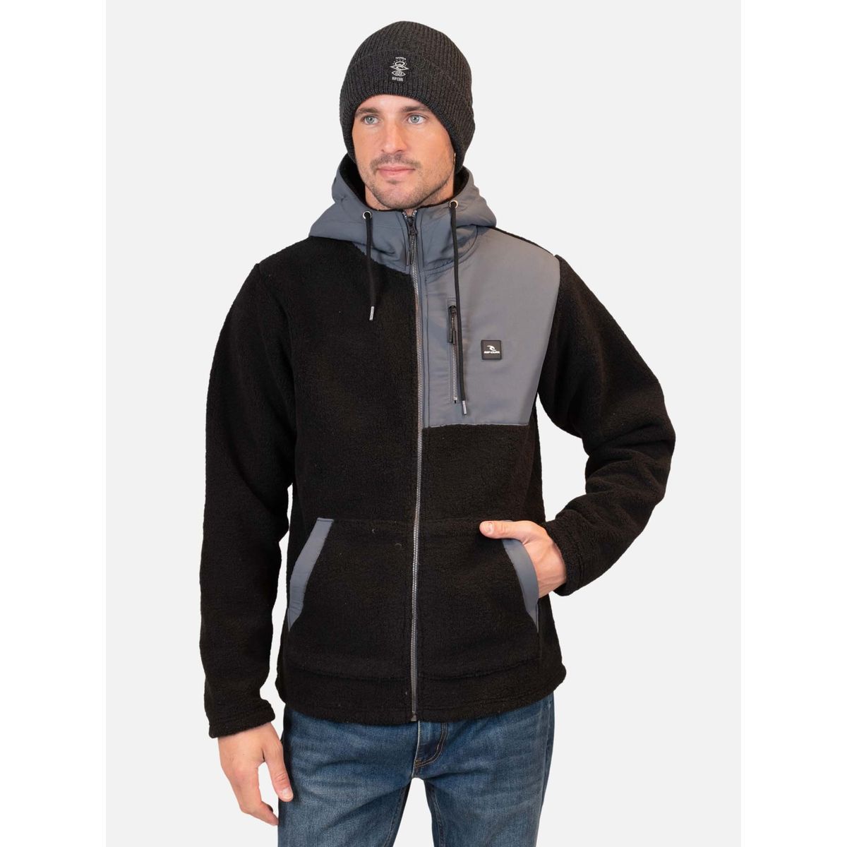 RIP CURL - Poleron Chiporro Ika Rc Negro Hombre Rip Curl - Negro