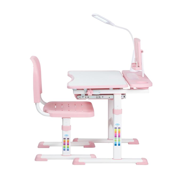 TODOK - Juego De Escritorio Y Silla Para Niños Ajustable Rosa T-00046