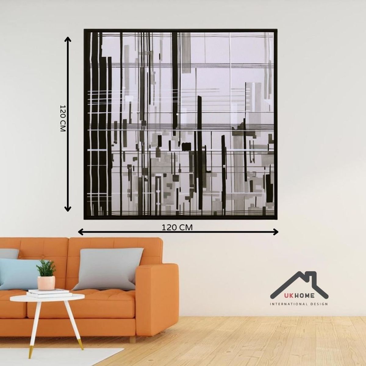 GENERICO - Cuadro abstracto decorativo 120 x 120