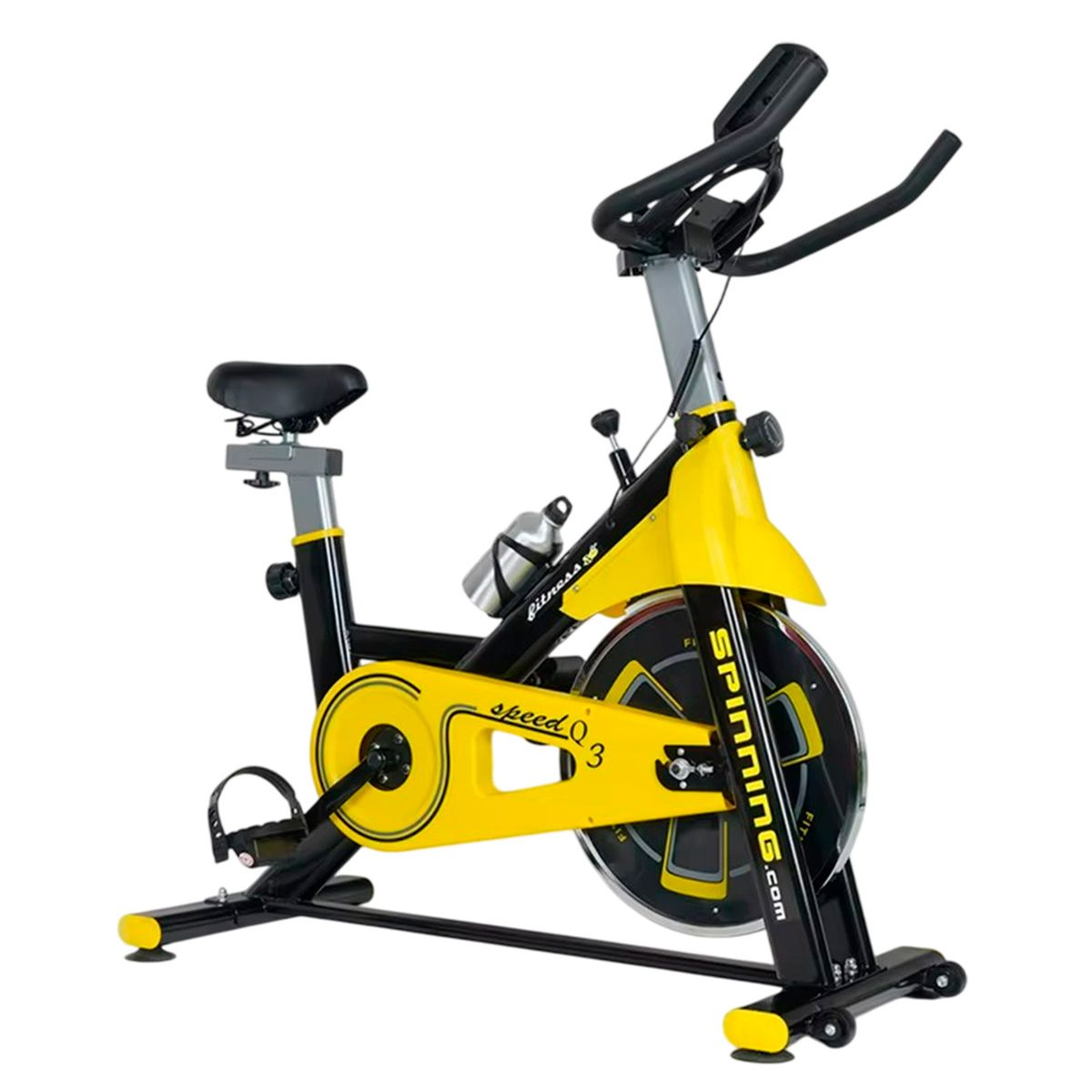 ALPHA - Bicicleta Spinning Profesional Q3 Pro 8 Kg + Monitor