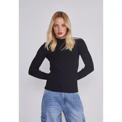 SIOUX - Sweater Mujer Canuton Negro