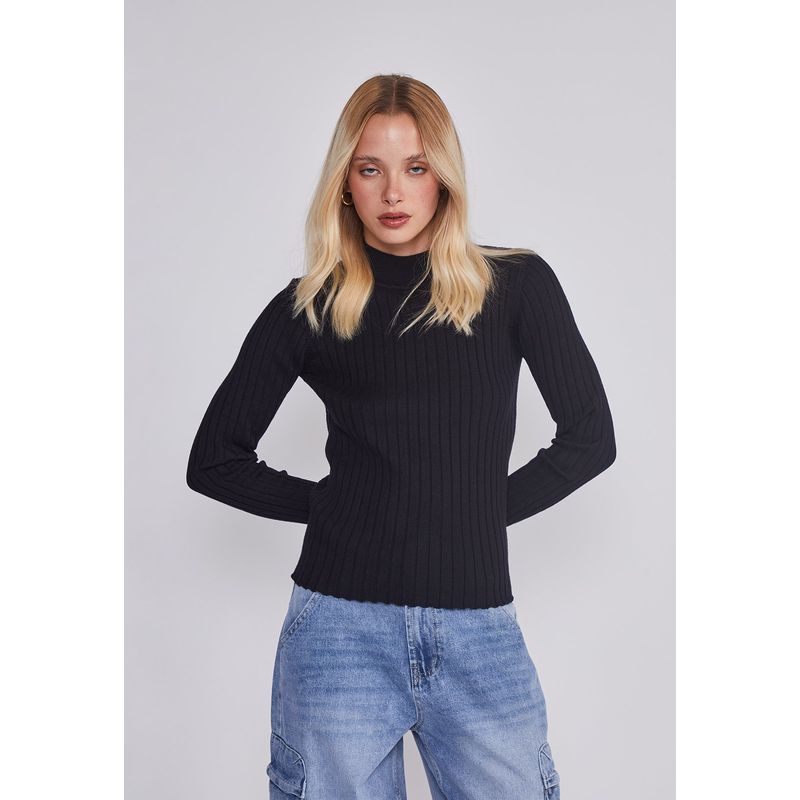 SIOUX - Sweater Mujer Canuton Negro Sioux