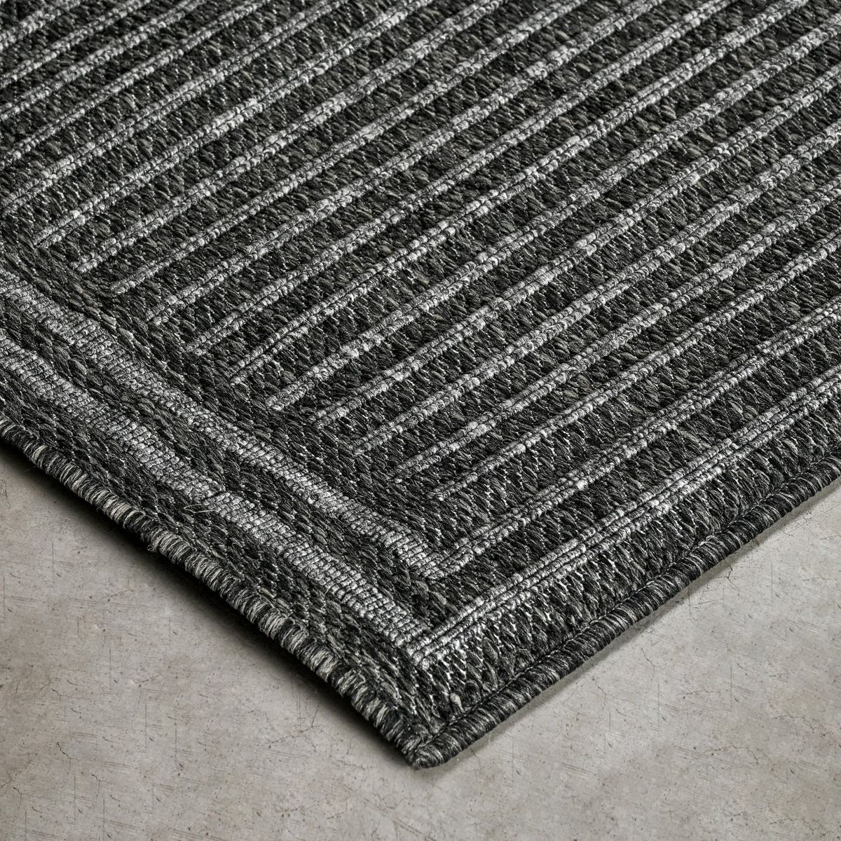 ELEMENTS & CO - Alfombra  Out-In Border Gris 200x290 cm