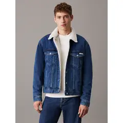 CALVIN KLEIN - Chaqueta Denim Regular Sherpa Azul