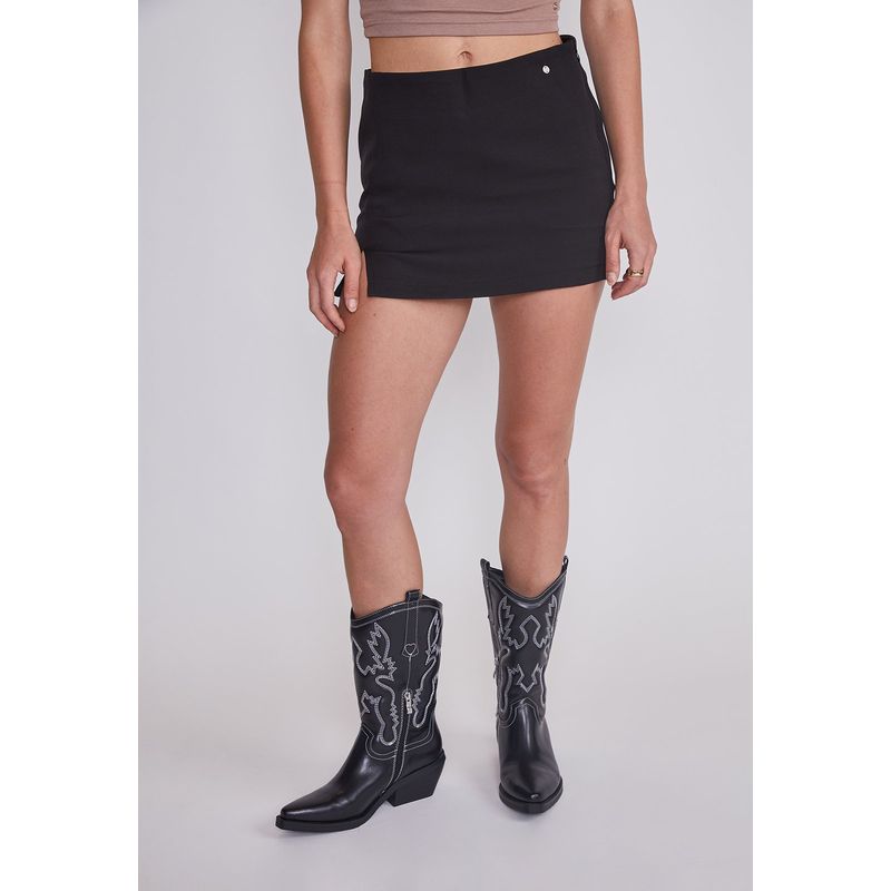 SIOUX - Faldas Mujer Short Negro Sioux