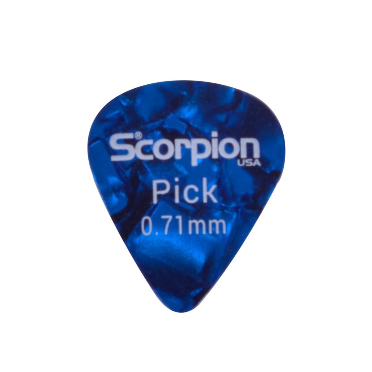SCORPION - CAJA 100 UÑETAS A 0.71 CELULOIDE AZUL CAB-071 SCORPION
