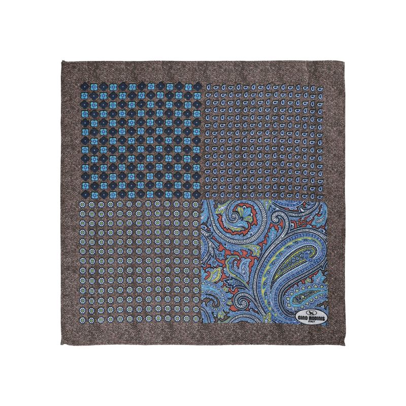 GINO RODINIS - Pañuelo Reversible PP505 MarronAzul Gino Rodinis