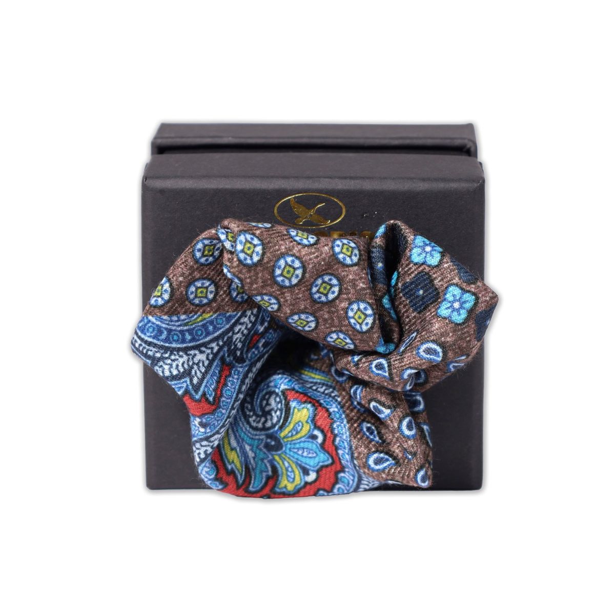 GINO RODINIS - Pañuelo Reversible PP505 MarronAzul Gino Rodinis