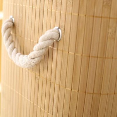 Imagen 2 del producto Canasto Cesto Ropa Sucia Plegable Bambú