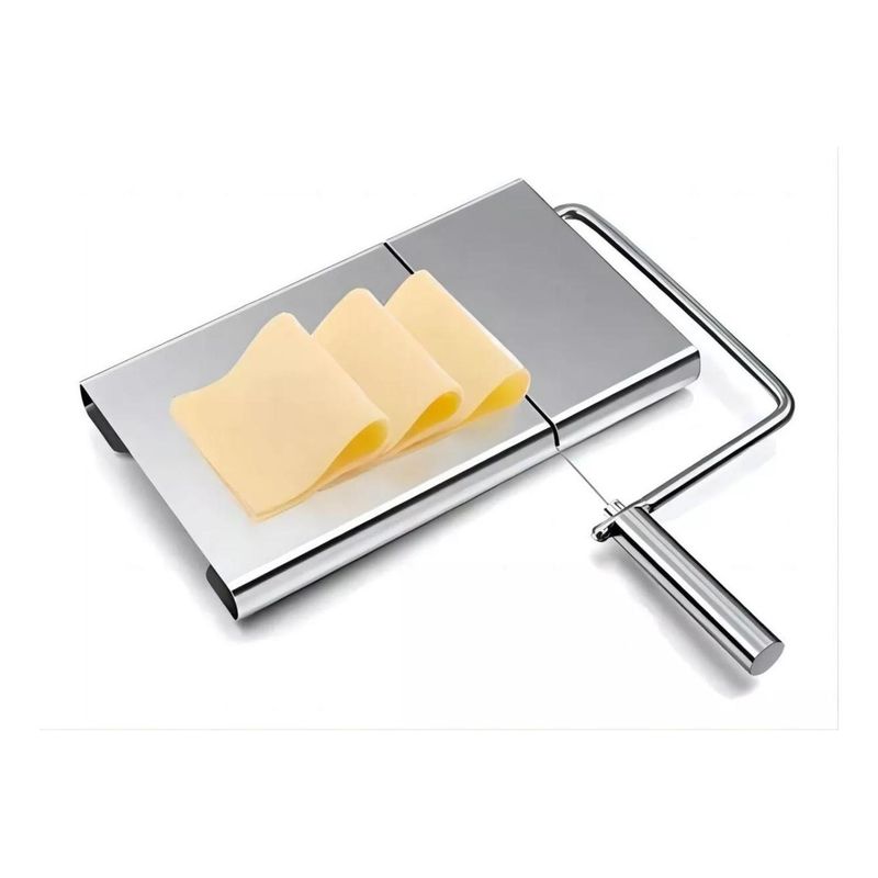 IMPORTCLICK - Rebanadora Multifuncional Queso Cocina Alambre Acero Inoxidable - Plateado
