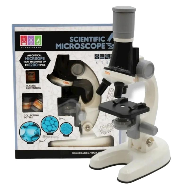 GENERICO - MICROSCOPIO EDUCATIVO 1200X PARA NIÑOS Y KIT ACCESORIOS MZ60