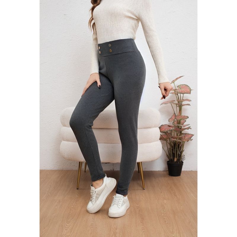 MPROPIA - Pantalón Calza Mujer Interior Forro Piel Termico Invierno 2036