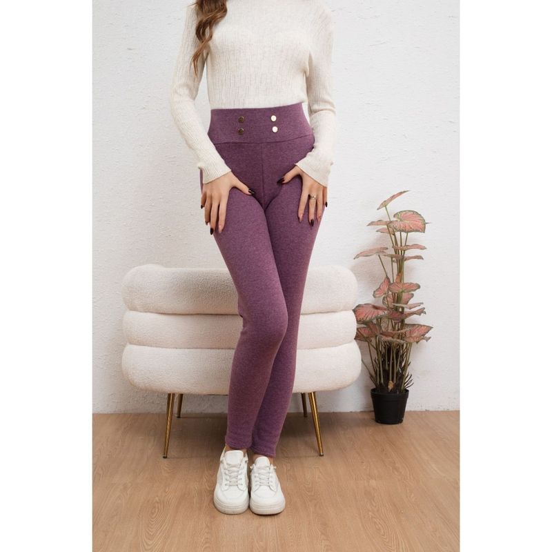 MPROPIA - Pantalón Calza Mujer Interior Forro Piel Termico Invierno 2036