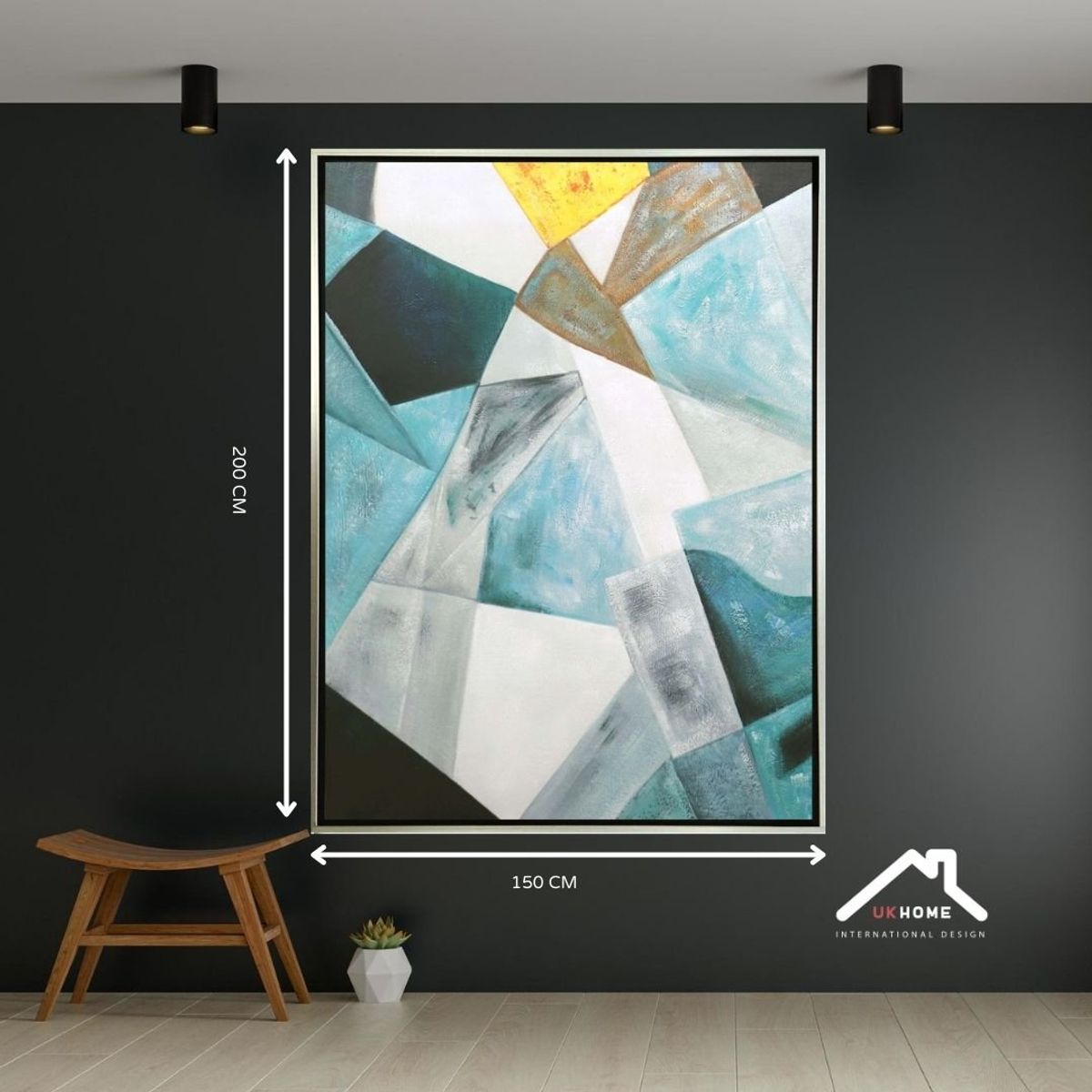 GENERICO - Cuadro decorativo abstracto 150 x 200