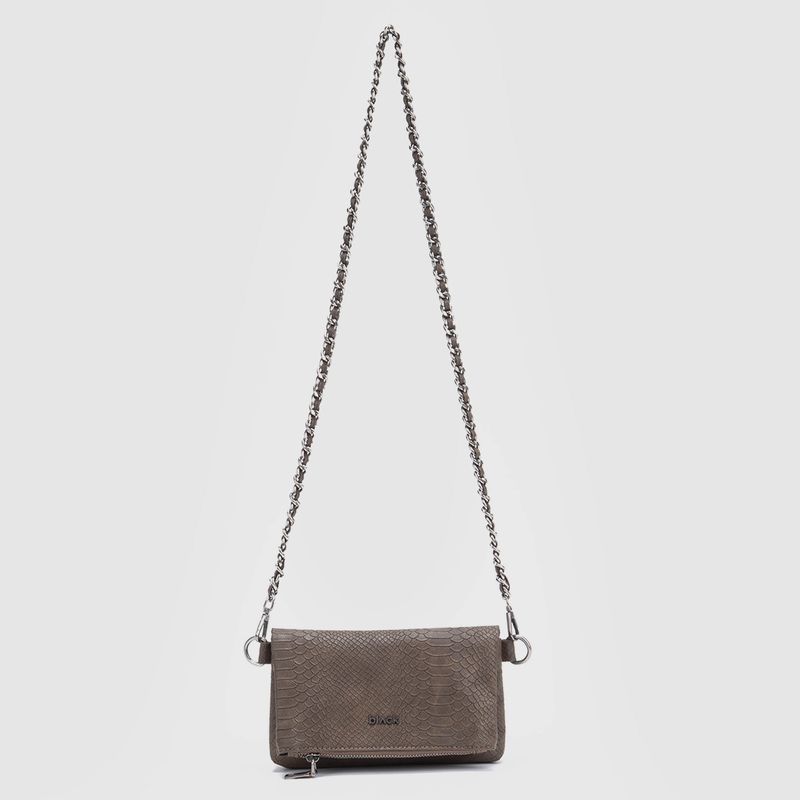 BUBBA - Cartera Snake Moka Mini Black Bubba