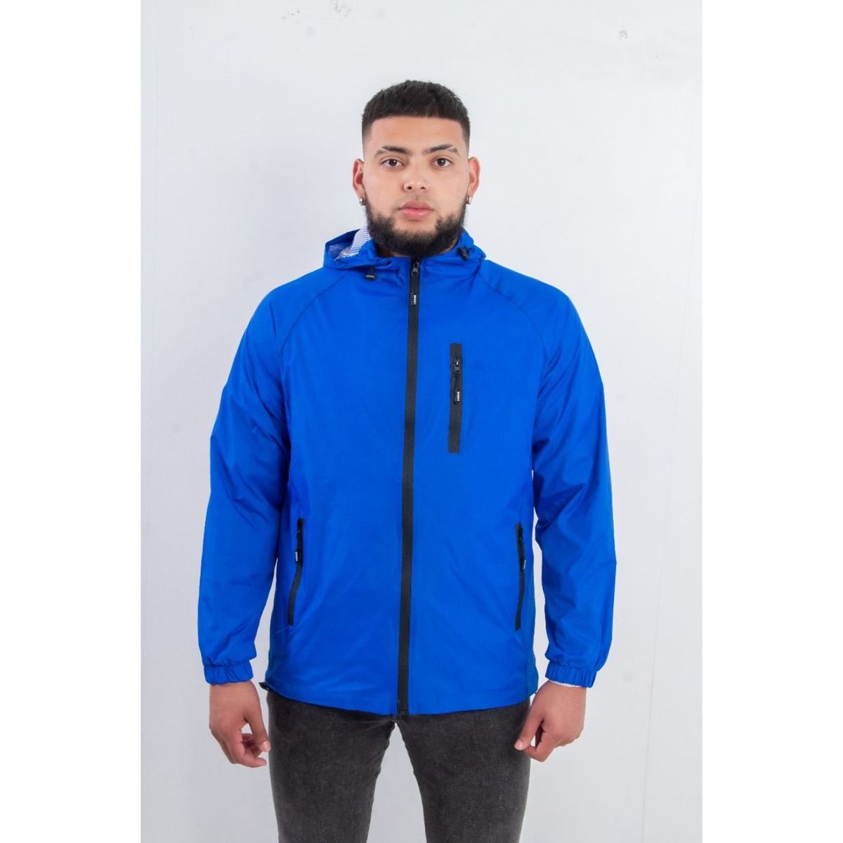LIKE SHOP - Chaqueta Hombre Corta Viento Impermeable Parka Liviana Colores 9283