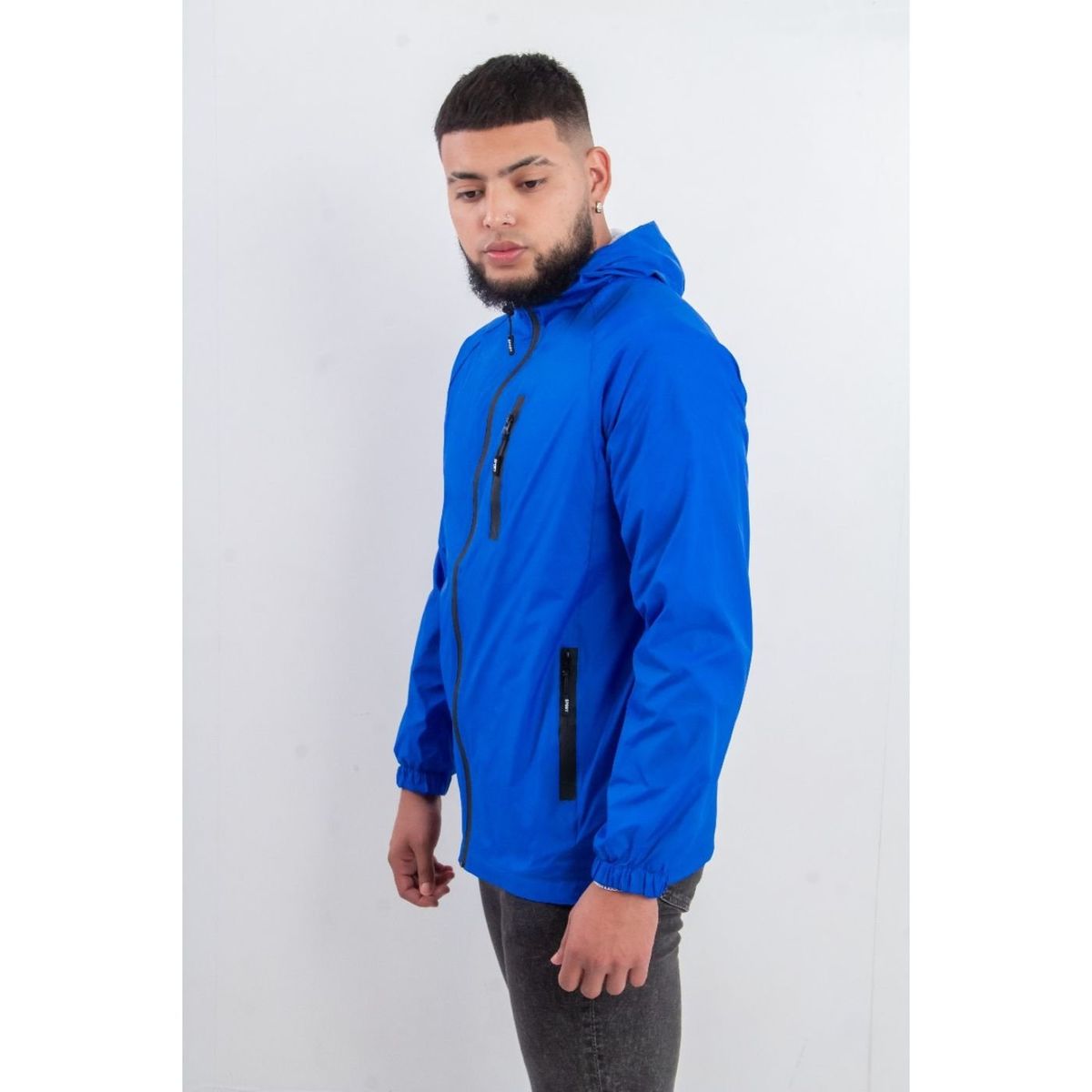 LIKE SHOP - Chaqueta Hombre Corta Viento Impermeable Parka Liviana Colores 9283