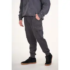 POLEMIC - Pantalon Jogger Cargo franela Gris Acero wi4702